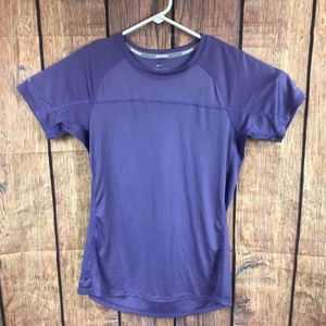 Nike Dri Fit running top shirt purple size medium